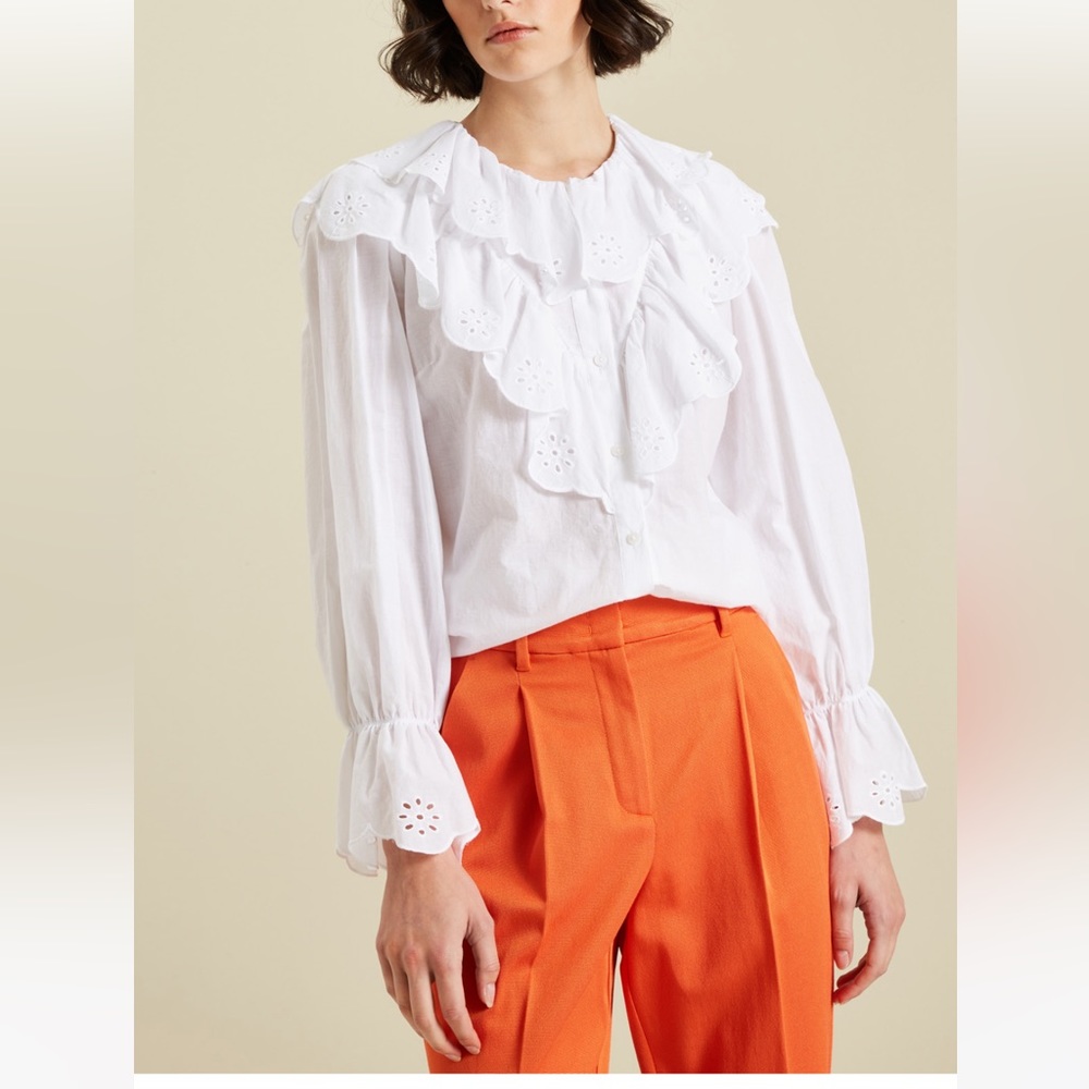 PennyBlack by MaxMara Label-cut Evvica Classic Trousers Orange.Size:US6 Spring - Picture 2 of 13